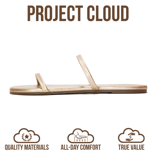 Project Cloud | "Transition" Flip Flops for Women | Vegan Leather | Memory Foam | Non-Slip