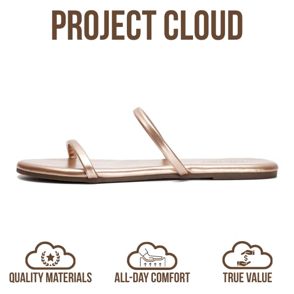 Project Cloud Women's | Flip Flops for Women | Vegan Leather | Memory Foam | Non-Slip - Transition
