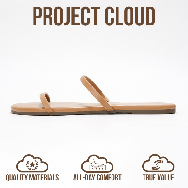 Project Cloud | "Transition" Flip Flops for Women | Vegan Leather | Memory Foam | Non-Slip