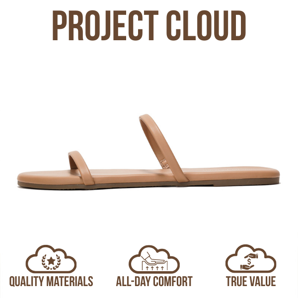 Project Cloud | "Transition" Flip Flops for Women | Vegan Leather | Memory Foam | Non-Slip
