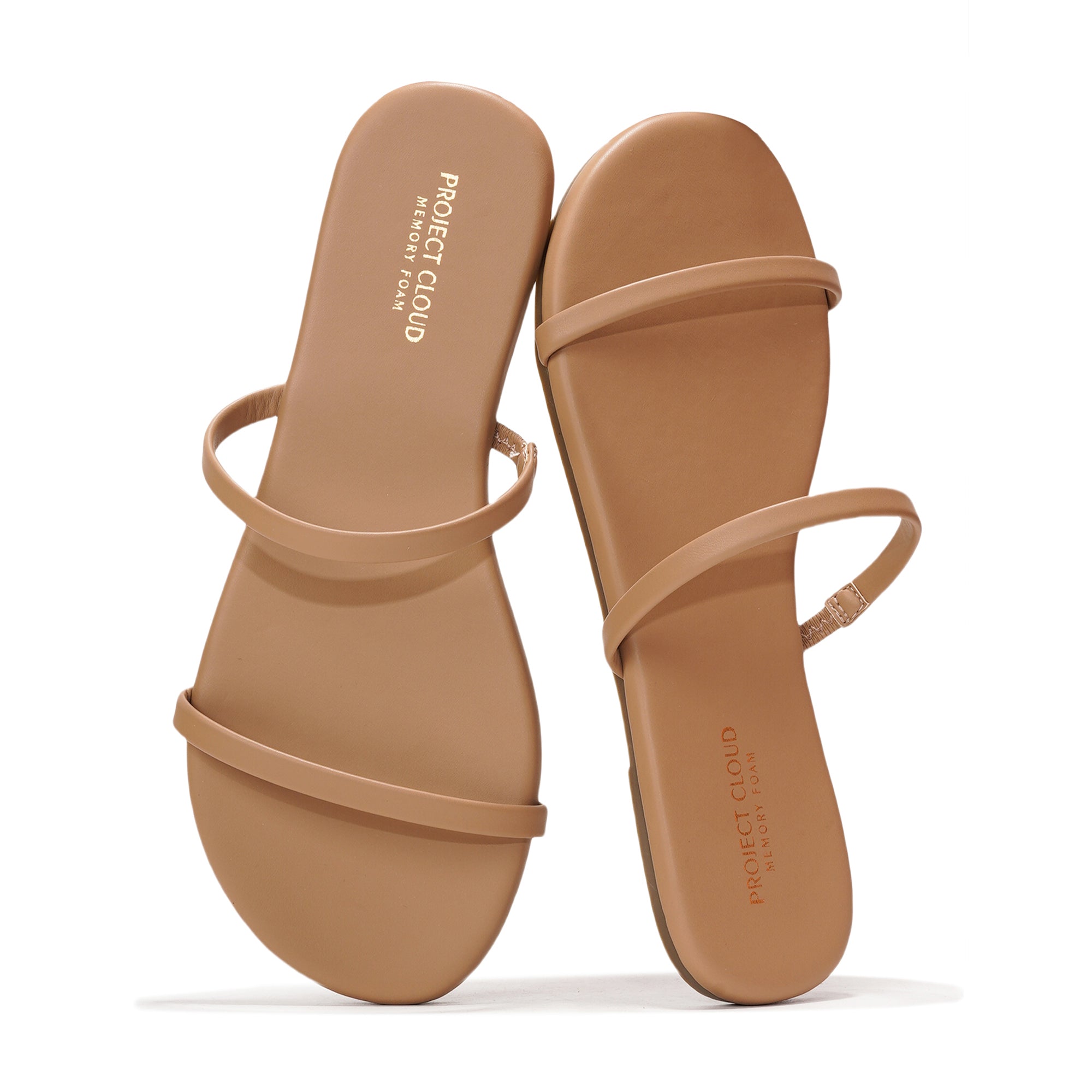 Women's Memory Foam Flip Flops | Eco-Leather Summer Sandals