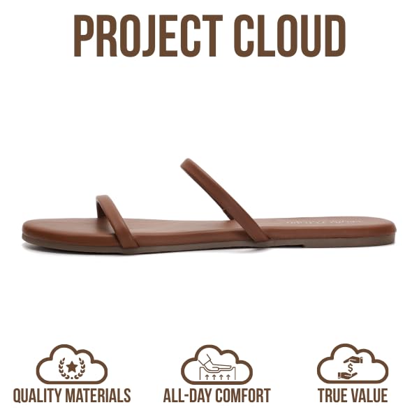 Project Cloud Women's | Flip Flops for Women | Vegan Leather | Memory Foam | Non-Slip - Transition