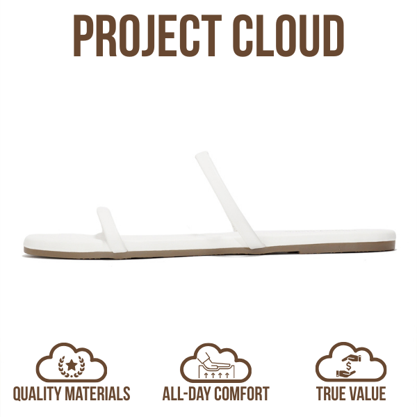 Project Cloud | "Transition" Flip Flops for Women | Vegan Leather | Memory Foam | Non-Slip
