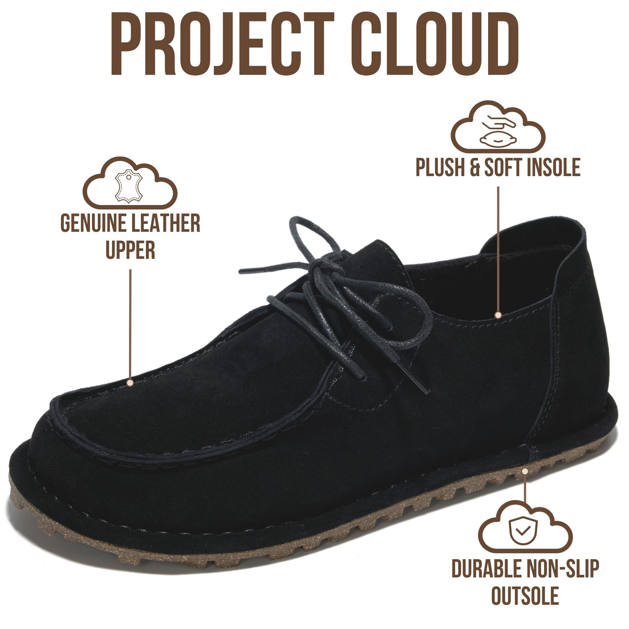 Project Cloud Women's | Project Cloud 100% Genuine Leather Loafers for Women | Soft & Plush Insole | Lightweight | Non-Slip - Uma