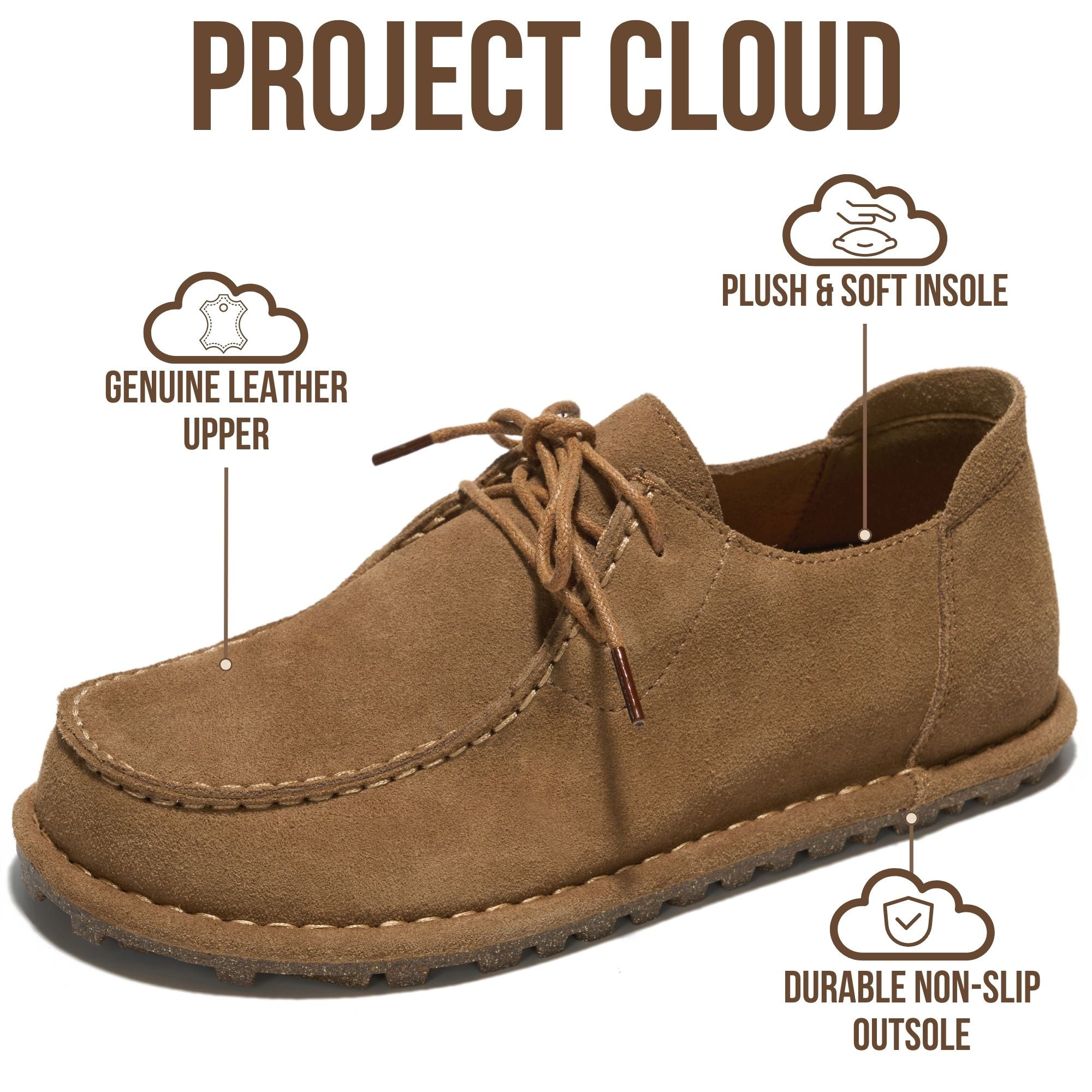 Project Cloud Women's | Project Cloud 100% Genuine Leather Loafers for Women | Soft & Plush Insole | Lightweight | Non-Slip - Uma