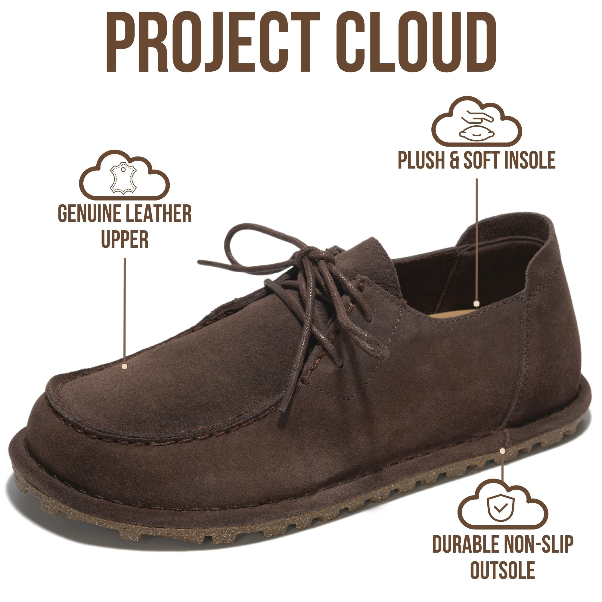 Project Cloud Women's | Project Cloud 100% Genuine Leather Loafers for Women | Soft & Plush Insole | Lightweight | Non-Slip - Uma