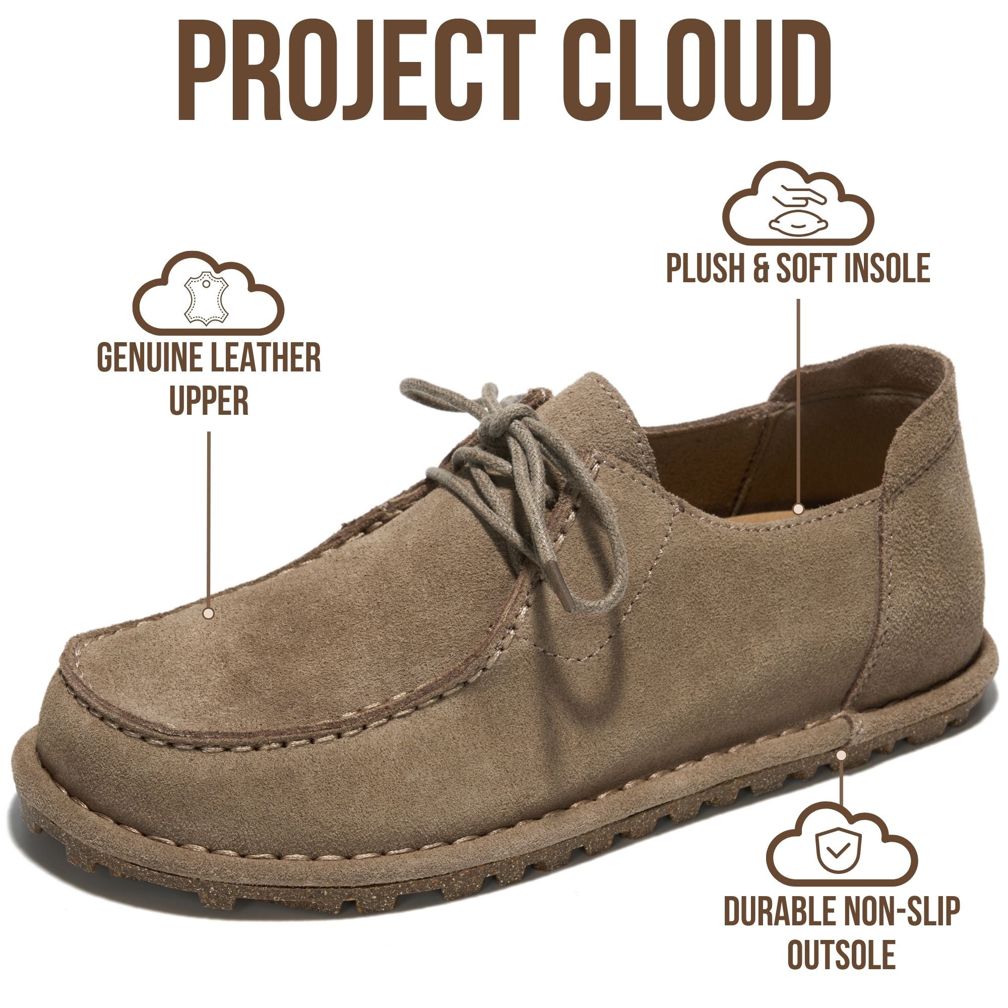 Project Cloud Women's | Project Cloud 100% Genuine Leather Loafers for Women | Soft & Plush Insole | Lightweight | Non-Slip - Uma