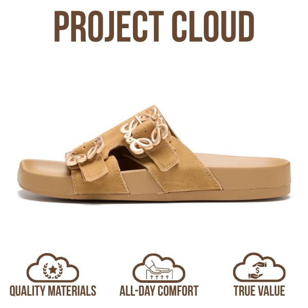 Project Cloud Women's | 100% Genuine Leather Sandals for Women | Plush & Soft Insole | Lightweight | Non-Slip - Velora - Project Cloud - Sandals -Shop Project Cloud premium footwear Now!