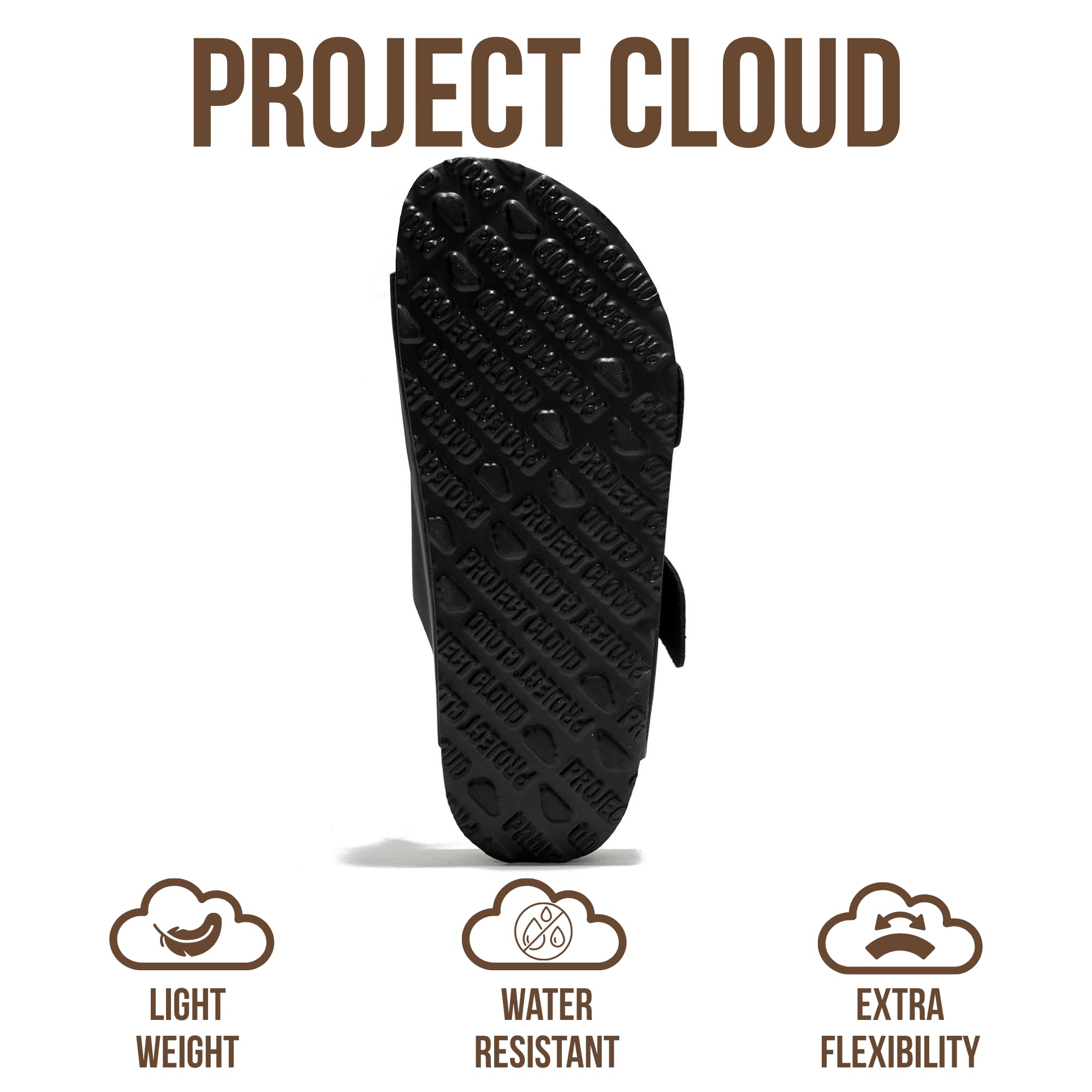 Project Cloud Women's | 100% Genuine Leather Women Flat Sandals | ProjectPlush | Lightweight | Non-Slip - Santorini