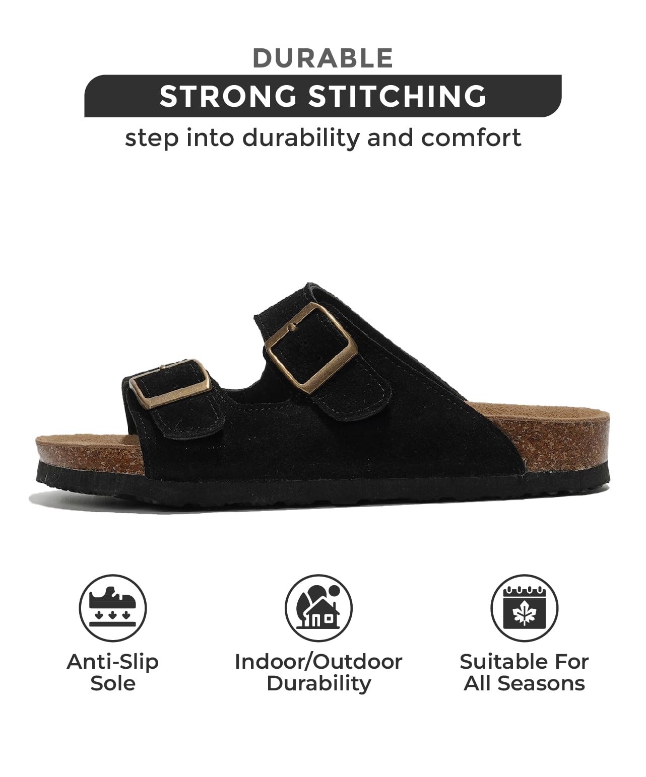 Project Cloud Women's | 100% Genuine Leather Womens Sandals | Memory Foam | Lightweight | Non-Slip - Venita