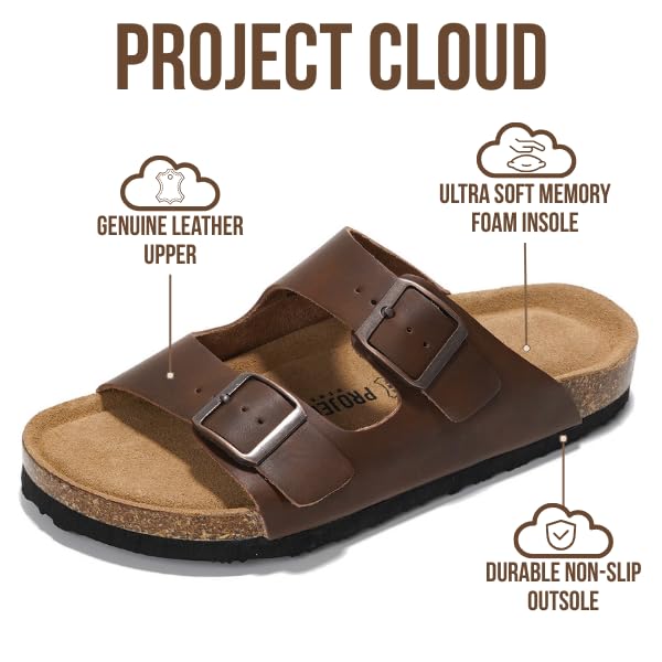 Project Cloud Women's | 100% Genuine Leather Womens Sandals | Memory Foam | Lightweight | Non-Slip - Venita