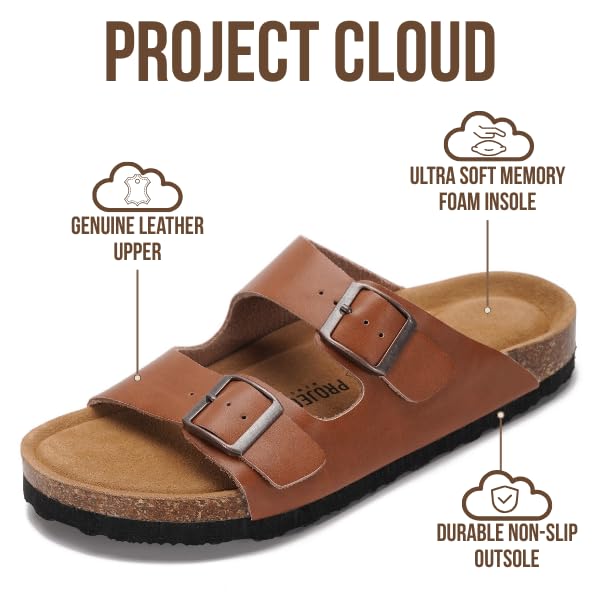 Project Cloud Women's | 100% Genuine Leather Womens Sandals | Memory Foam | Lightweight | Non-Slip - Venita