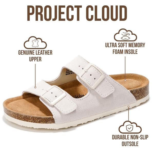 Project Cloud Women's | 100% Genuine Leather Womens Sandals | Memory Foam | Lightweight | Non-Slip - Venita