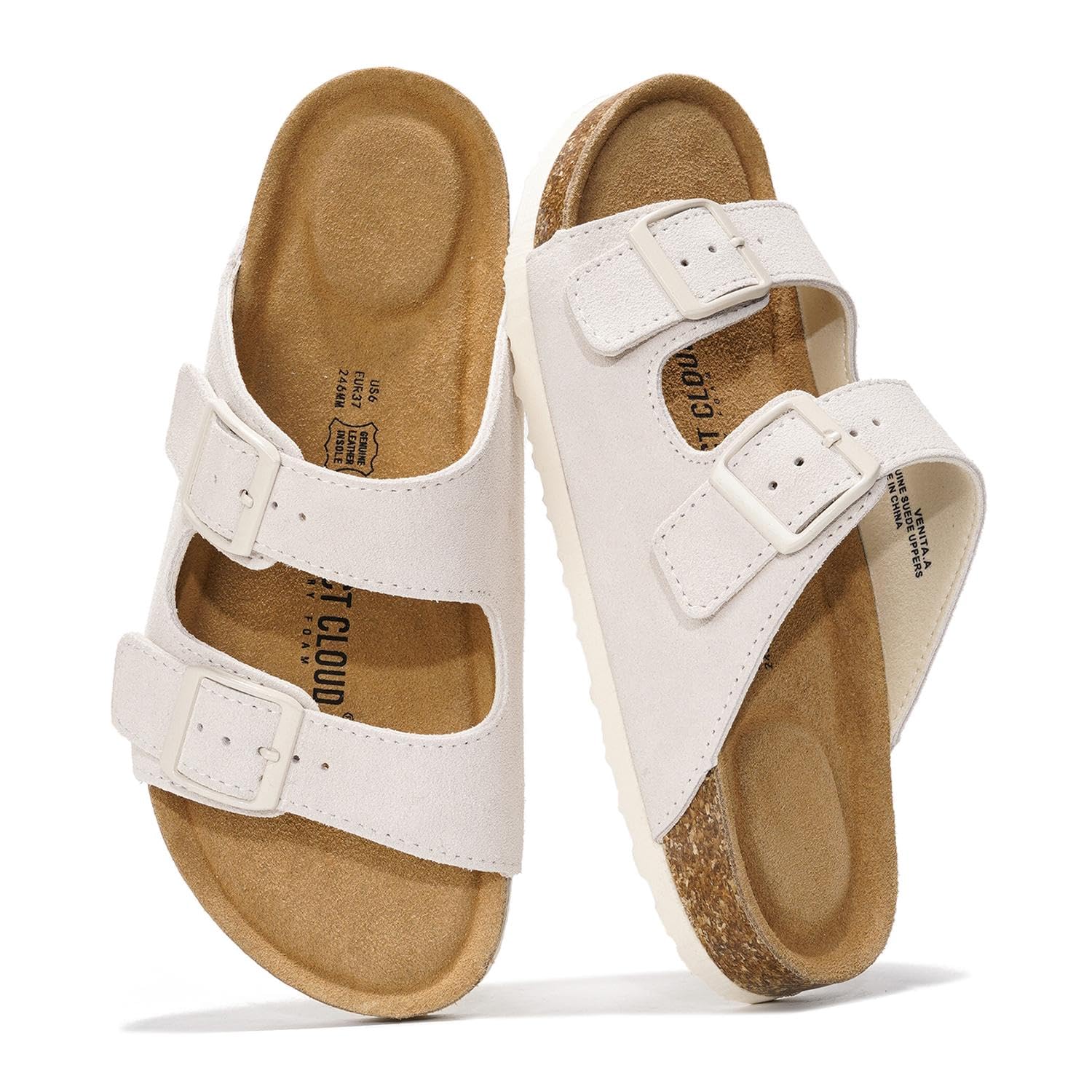 Project Cloud Women's | 100% Genuine Leather Womens Sandals | Memory Foam | Lightweight | Non-Slip - Venita