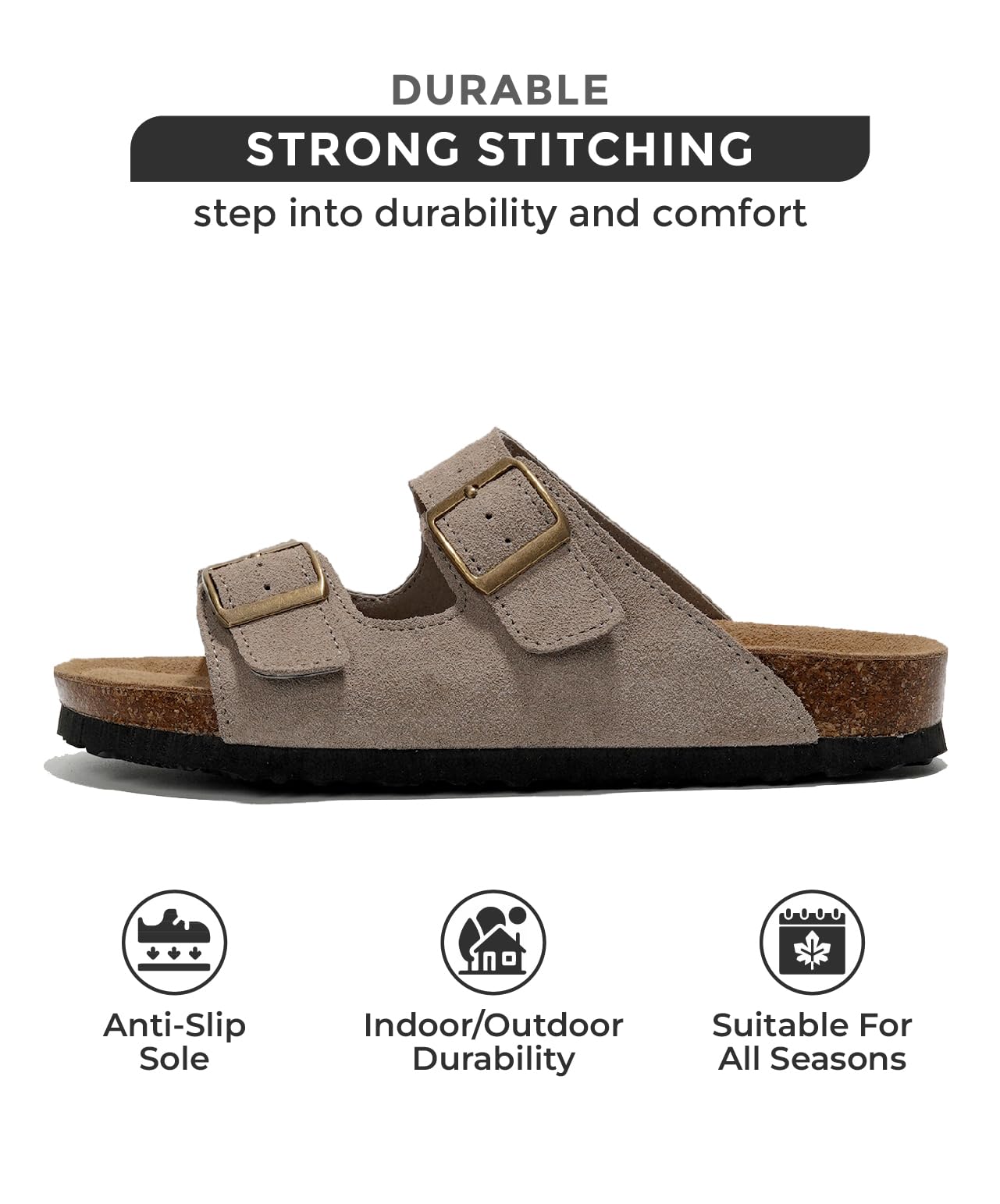 Project Cloud Women's | 100% Genuine Leather Womens Sandals | Memory Foam | Lightweight | Non-Slip - Venita