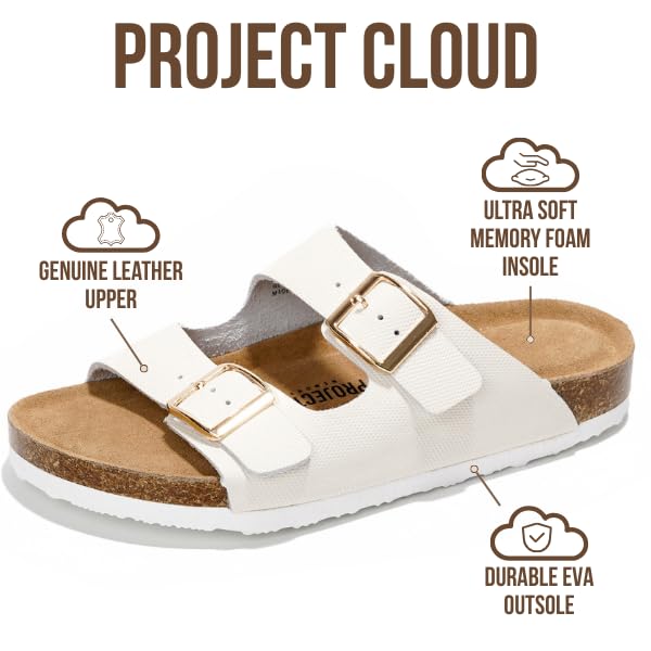Project Cloud Women's | 100% Genuine Leather Womens Sandals | Memory Foam | Lightweight | Non-Slip - Venita