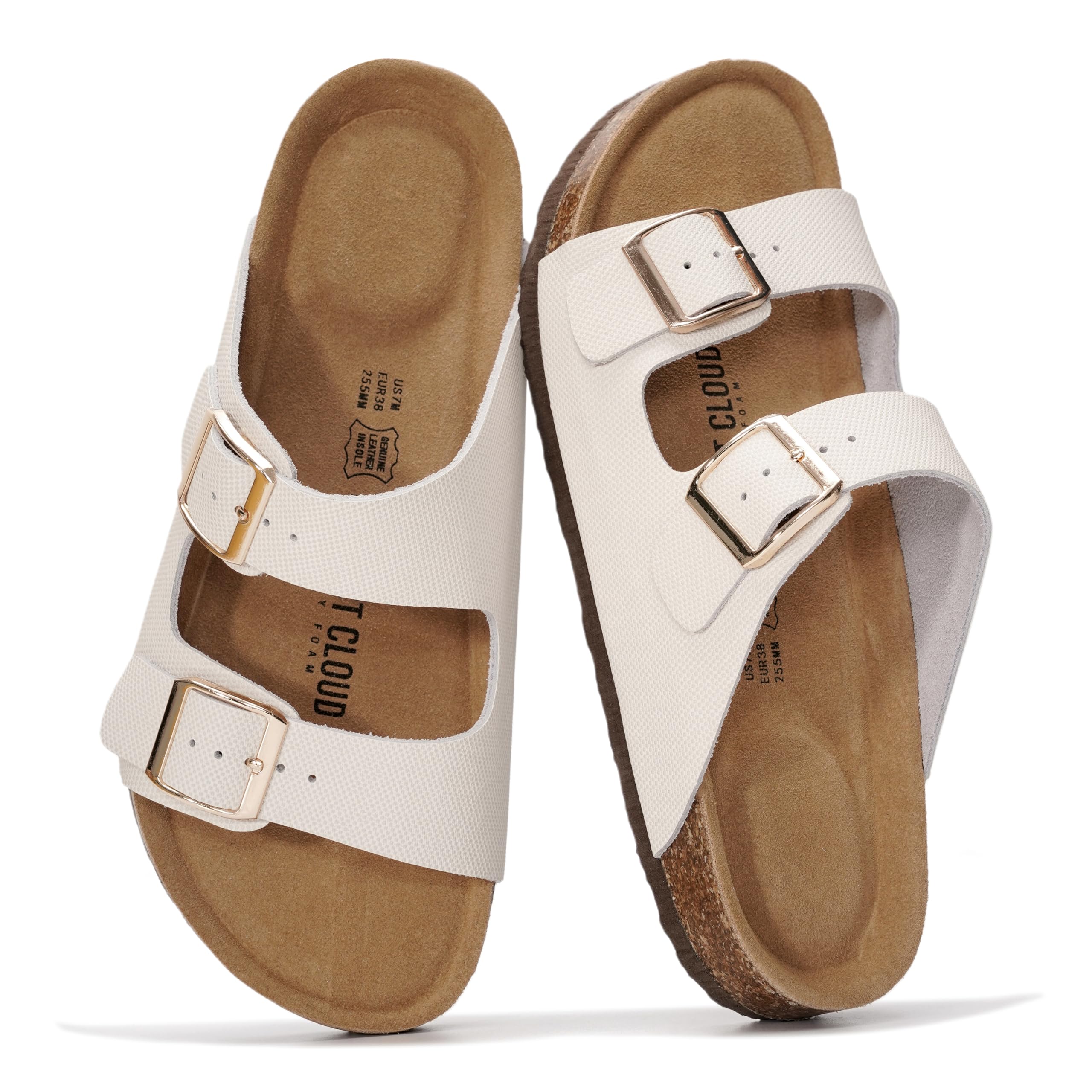 Sandalias Venita de Project Cloud: cómodas y ajustables de cuero para mujer 