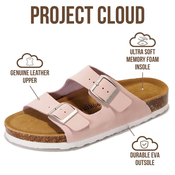 Project Cloud Women's | 100% Genuine Leather Womens Sandals | Memory Foam | Lightweight | Non-Slip - Venita