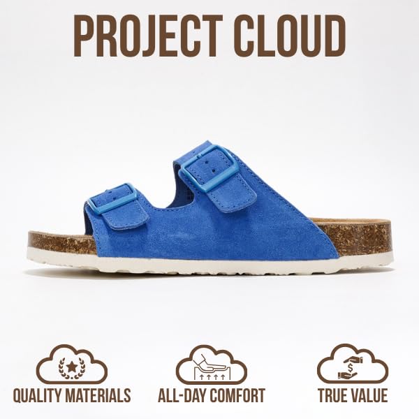 Project Cloud | "Venita" 100% Genuine Leather Womens Sandals | Memory Foam | Lightweight | Non-Slip