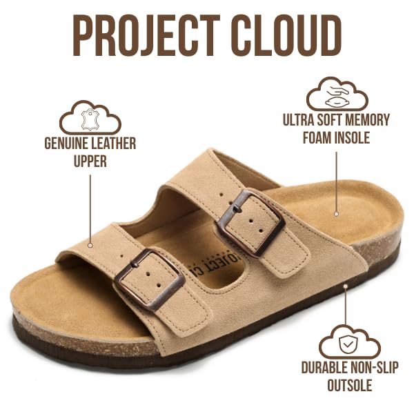 Project Cloud Women's | 100% Genuine Leather Womens Sandals | Memory Foam | Lightweight | Non-Slip - Venita