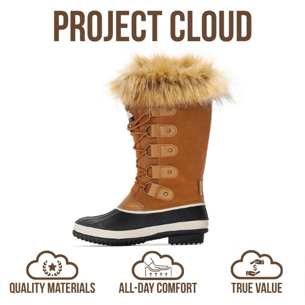 Project Cloud Women's | Genuine Leather Snow Boots | Memory Foam Insole | Non-Slip - Ventura