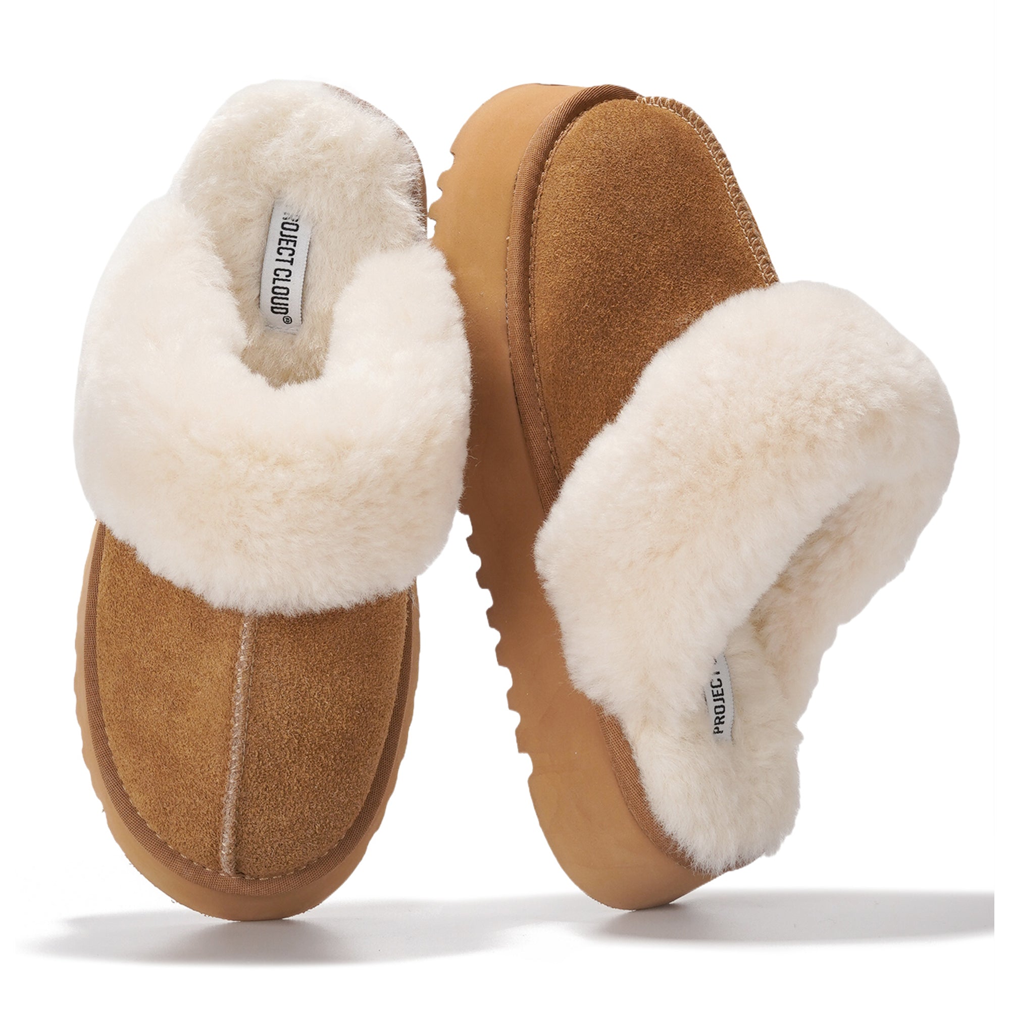 Project Cloud Women's | 100% Genuine Suede Platform Slippers