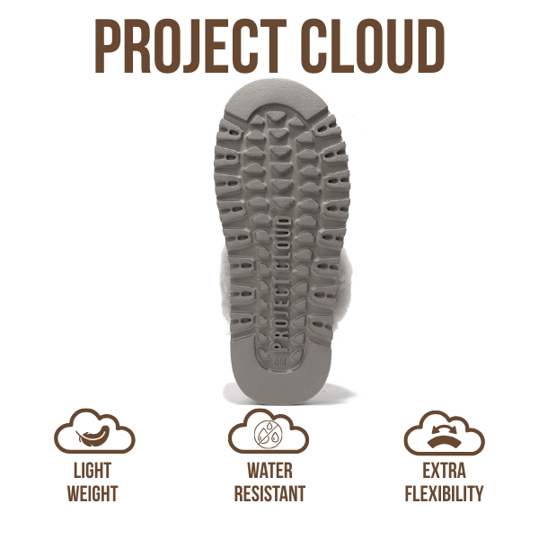 Project Cloud | "Viki" 100% Genuine Suede Platform Slippers for Women | Memory Foam | Non-Slip