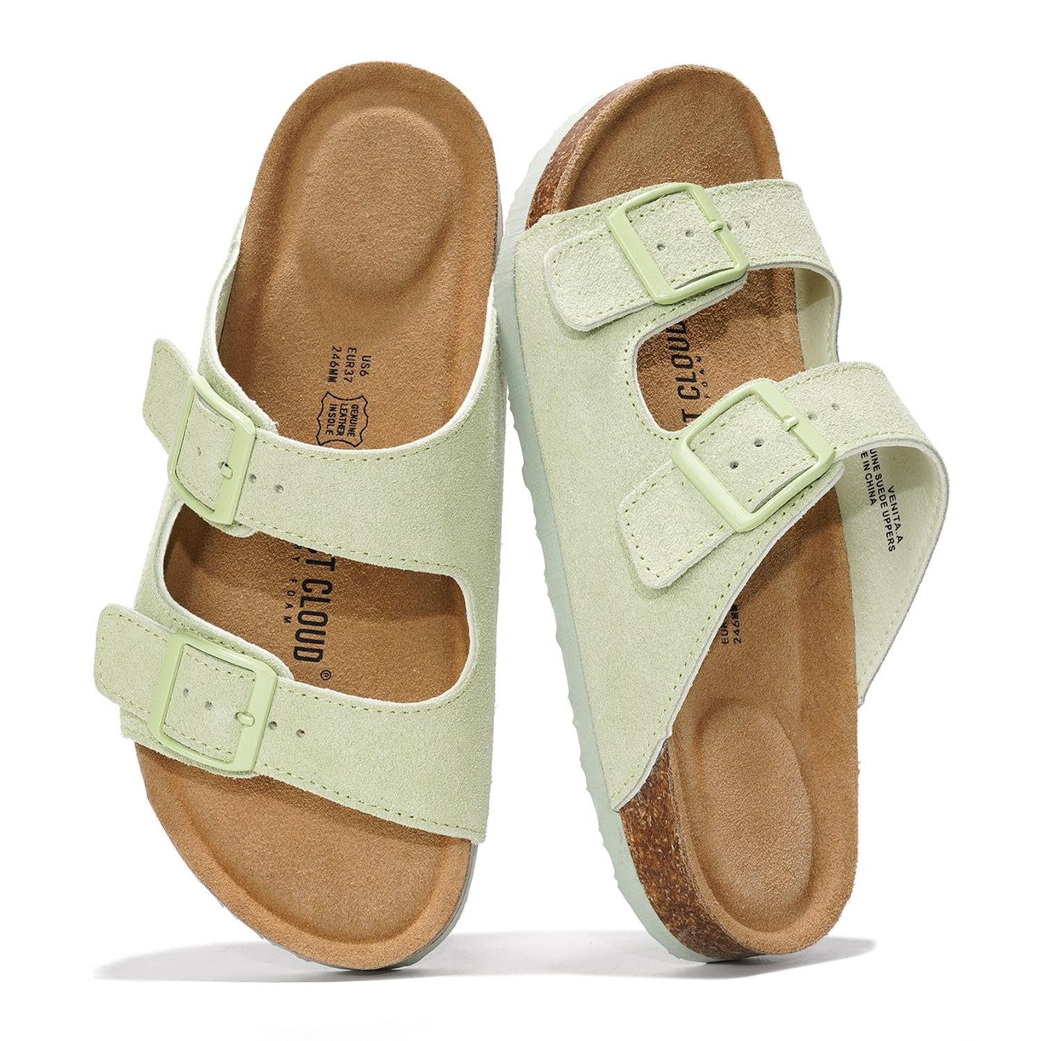 Sandalias Venita de Project Cloud: cómodas y ajustables de cuero para mujer 
