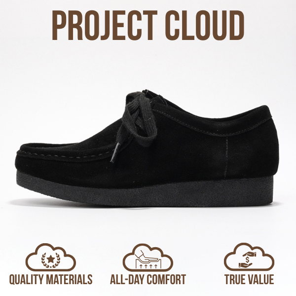 Project Cloud | "Wally" Oxford Shoes for Women | Genuine Leather | Memory Foam | Lightweight | Non-Slip