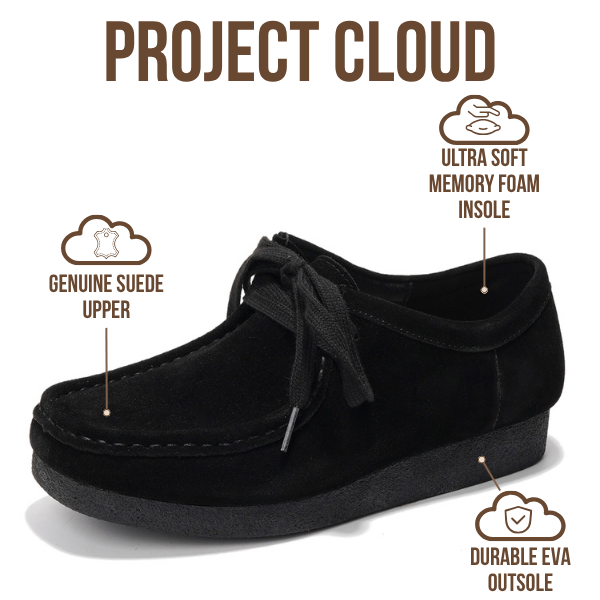 Project Cloud | "Wally" Oxford Shoes for Women | Genuine Leather | Memory Foam | Lightweight | Non-Slip
