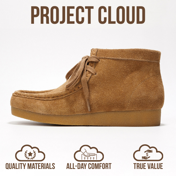 Project Cloud | "Wally Boot" Women Ankle Boots | 100% Genuine Suede | ProjectPlush | Non-Slip