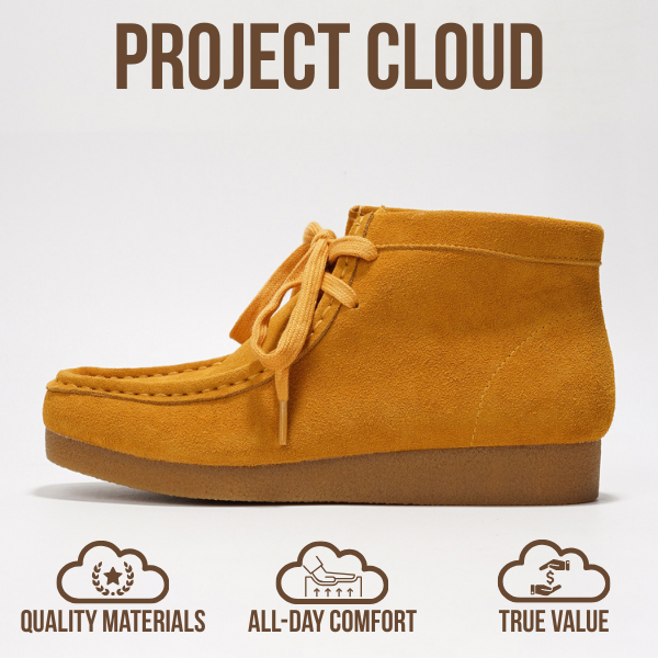 Project Cloud | "Wally Boot" Women Ankle Boots | 100% Genuine Suede | ProjectPlush | Non-Slip