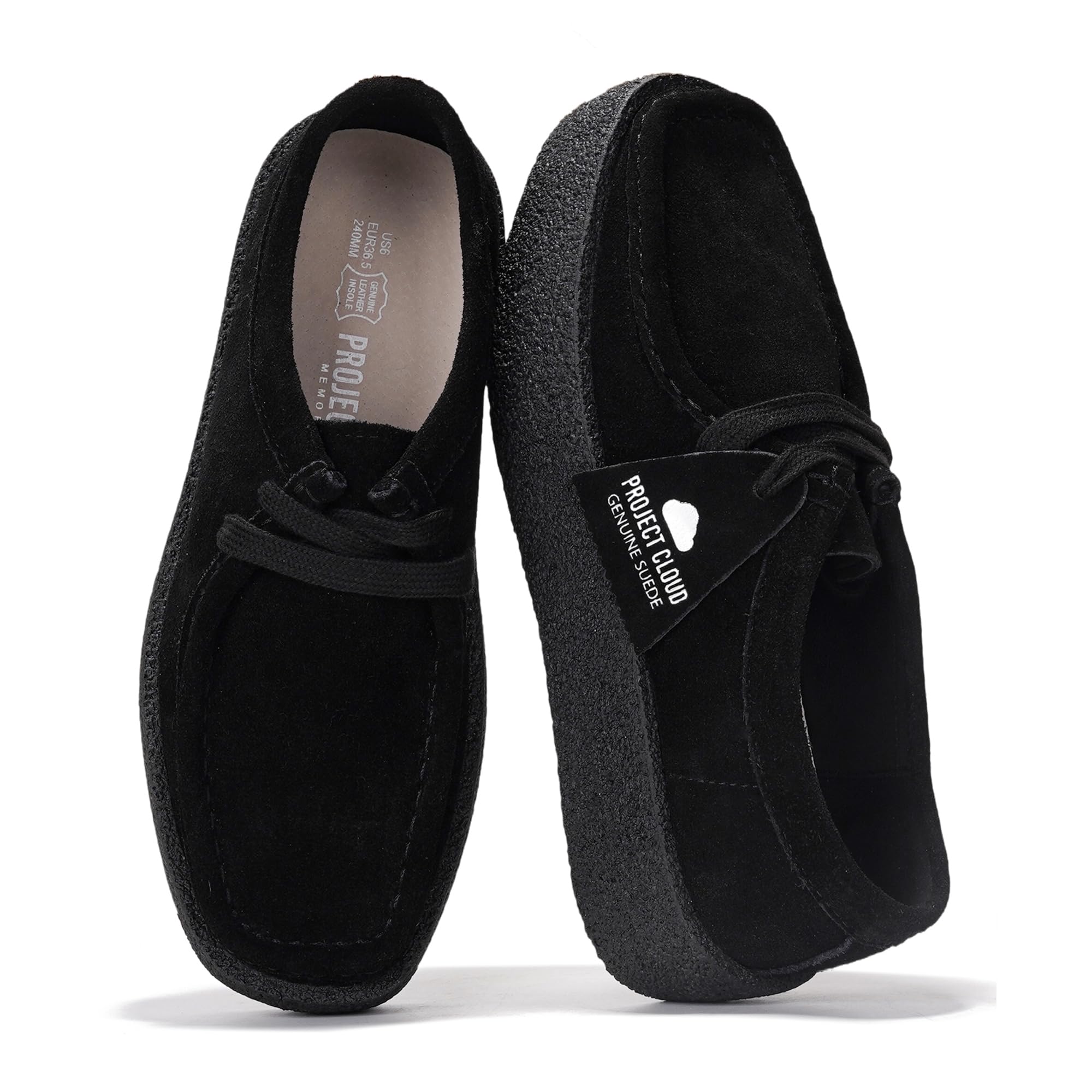 Project Cloud | "Wally Chunky" Stylish Oxford Shoes for Women | Genuine Leather | Memory Foam | Lightweight | Non-Slip