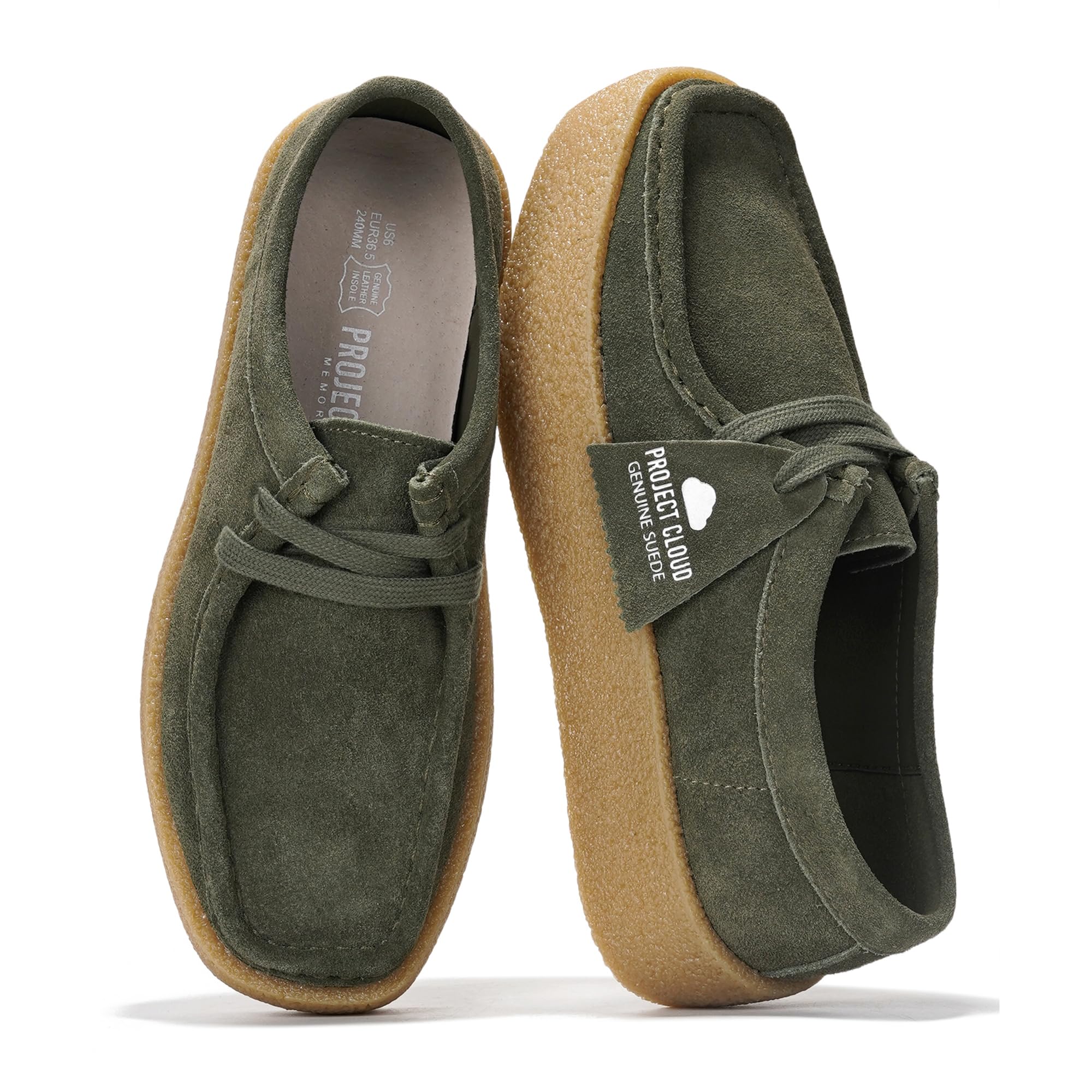 Project Cloud | "Wally Chunky" Stylish Oxford Shoes for Women | Genuine Leather | Memory Foam | Lightweight | Non-Slip