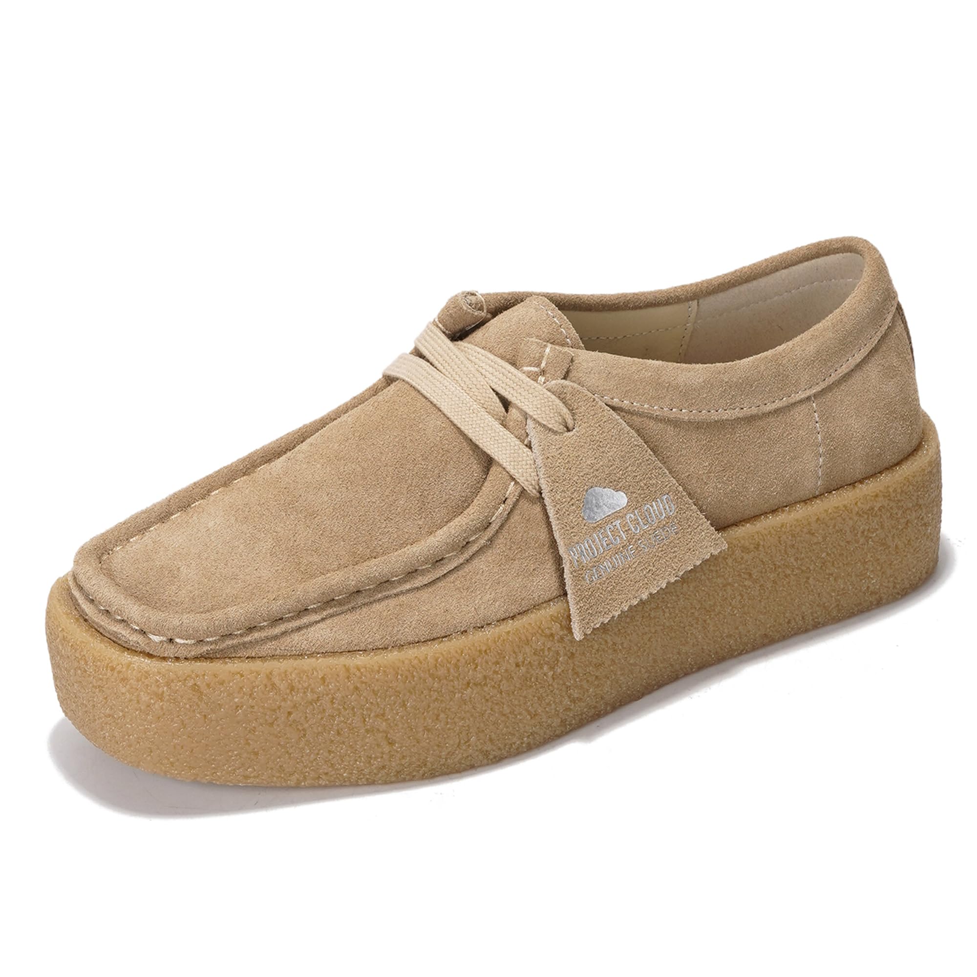 Project Cloud | "Wally Chunky" Stylish Oxford Shoes for Women | Genuine Leather | Memory Foam | Lightweight | Non-Slip