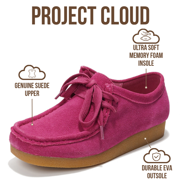 Project Cloud | "Wally" Oxford Shoes for Women | Genuine Leather | Memory Foam | Lightweight | Non-Slip