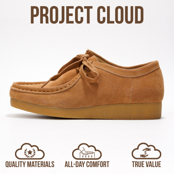 Project Cloud | "Wally" Oxford Shoes for Women | Genuine Leather | Memory Foam | Lightweight | Non-Slip
