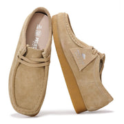 Tan Project Cloud Wally Oxford shoes, suede leather, memory foam insole, casual loafers.