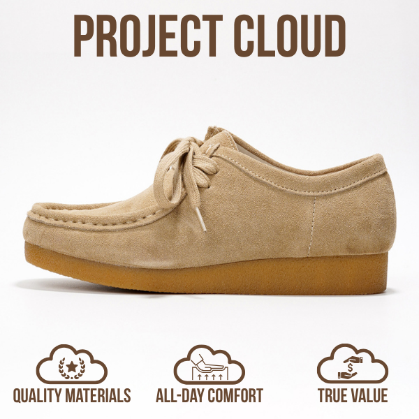 Project Cloud | "Wally" Oxford Shoes for Women | Genuine Leather | Memory Foam | Lightweight | Non-Slip