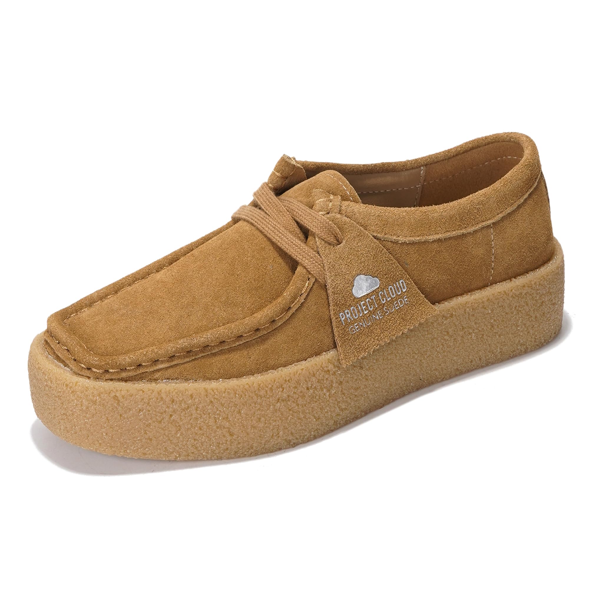 Project Cloud | "Wally Chunky" Stylish Oxford Shoes for Women | Genuine Leather | Memory Foam | Lightweight | Non-Slip