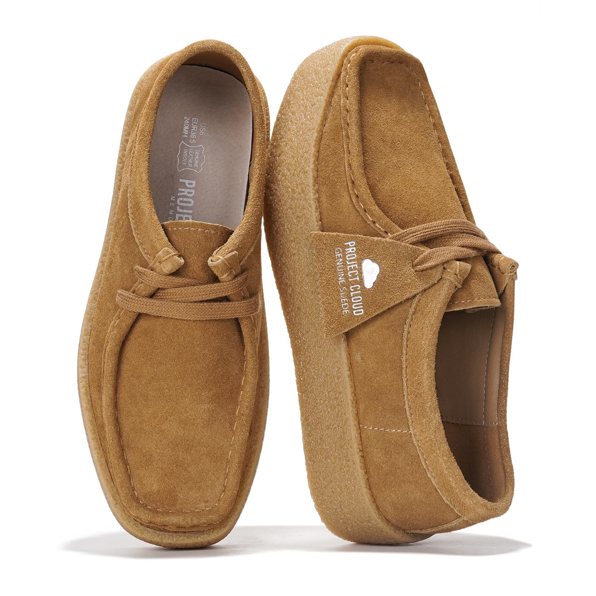 Project Cloud | "Wally Chunky" Stylish Oxford Shoes for Women | Genuine Leather | Memory Foam | Lightweight | Non-Slip