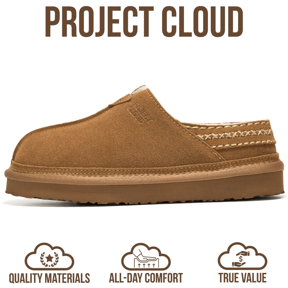 Project Cloud Women's | Genuine Australian Shearling Slippers | Memory Foam | Non-Slip - Wind Down - Project Cloud - Clogs -Shop Project Cloud premium footwear Now!