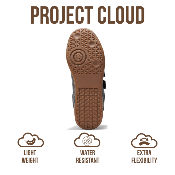 Project Cloud | "Ysabelle" Vegan Leather Women's Trendy Sneakers | Memory Foam Technology | Lightweight | Non-Slip