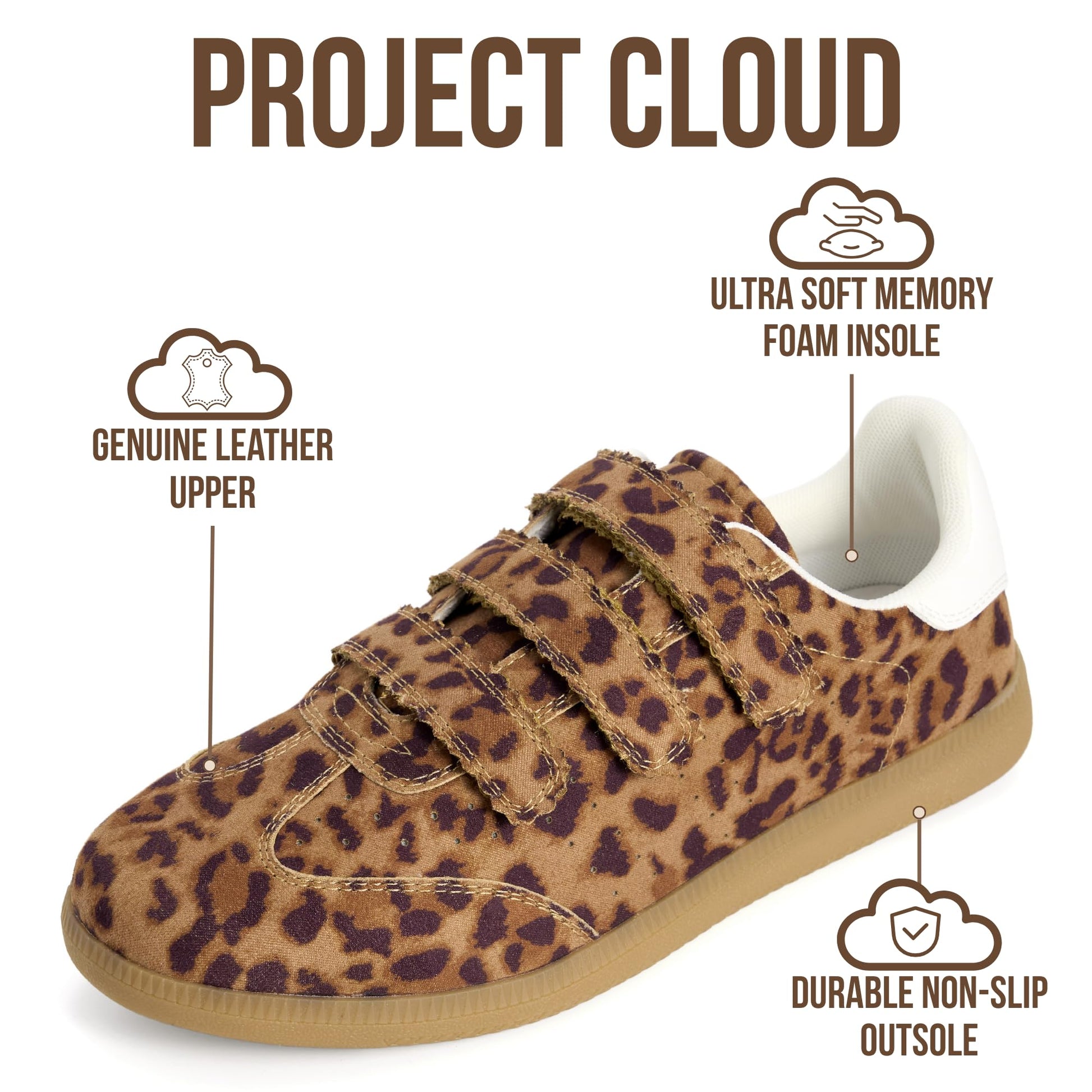 Project Cloud Women's | Eco-Leather Trendy Sneakers | Memory Foam Insole | Lightweight | Non-Slip - Ysabelle - Project Cloud - Sneakers -Shop Project Cloud premium footwear Now!