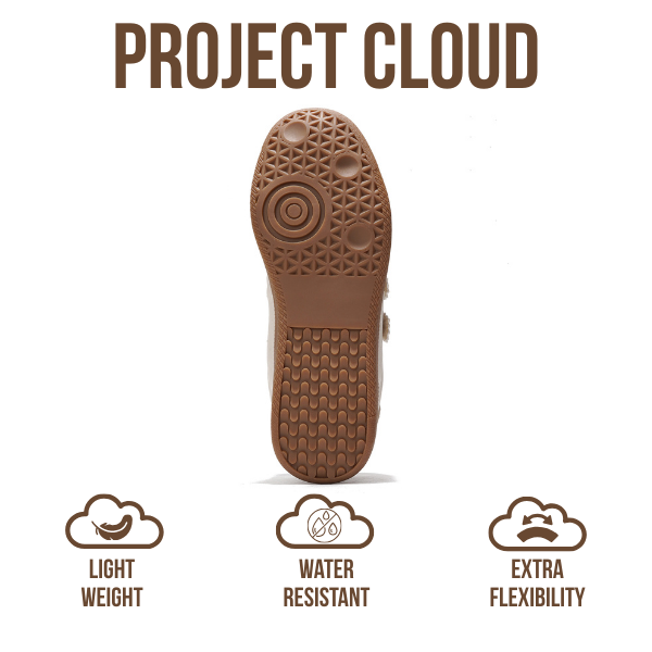 Project Cloud | "Ysabelle" Vegan Leather Women's Trendy Sneakers | Memory Foam Technology | Lightweight | Non-Slip