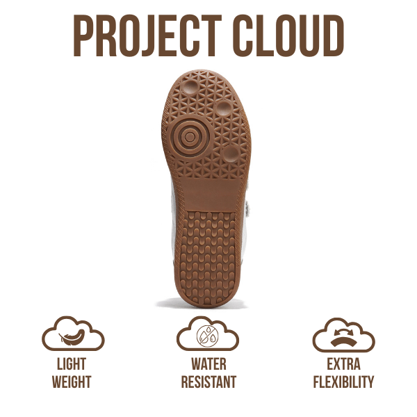 Project Cloud | "Ysabelle" Vegan Leather Women's Trendy Sneakers | Memory Foam Technology | Lightweight | Non-Slip