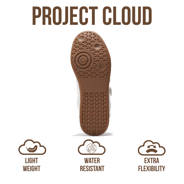 Project Cloud | "Ysabelle" Vegan Leather Women's Trendy Sneakers | Memory Foam Technology | Lightweight | Non-Slip