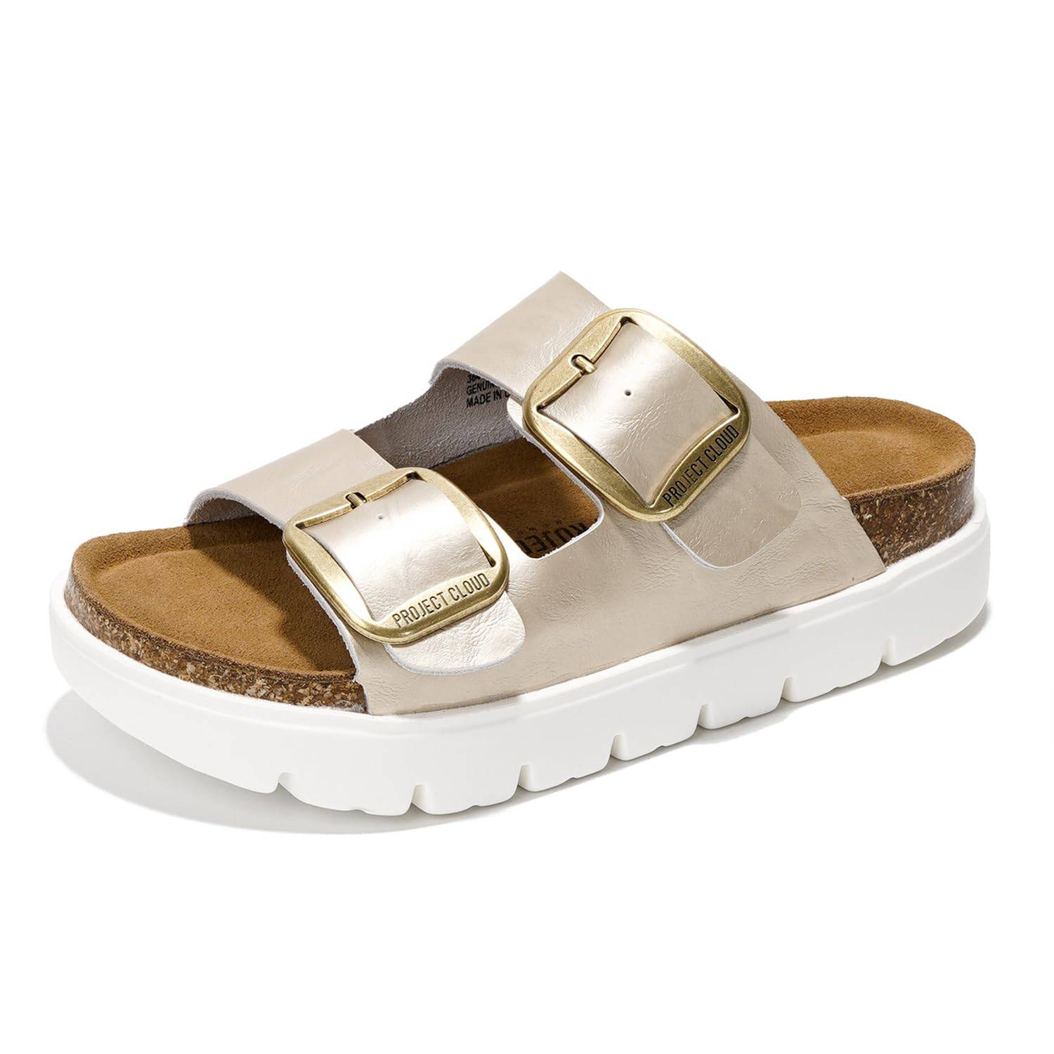 Project Cloud | "Greece Chunky" Genuine Leather Platform Sandals Women | Lightweight | Anti-Slip