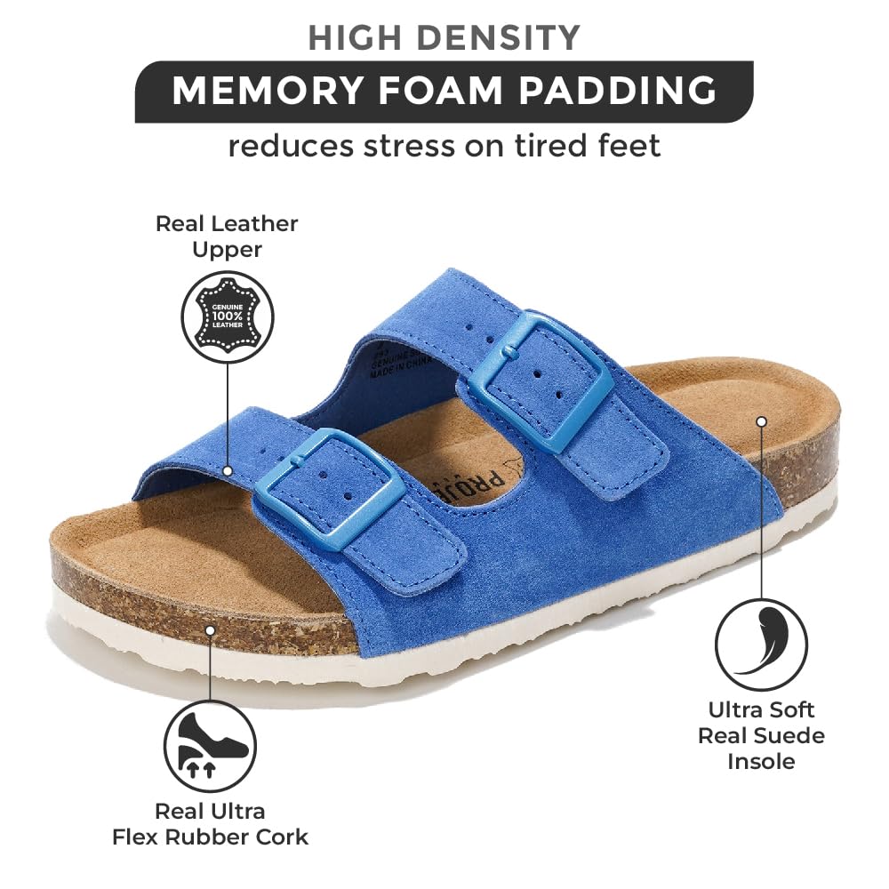 Project Cloud | "Venita" 100% Genuine Leather Sandal- ProjectPlush™ Memory Foam Technology