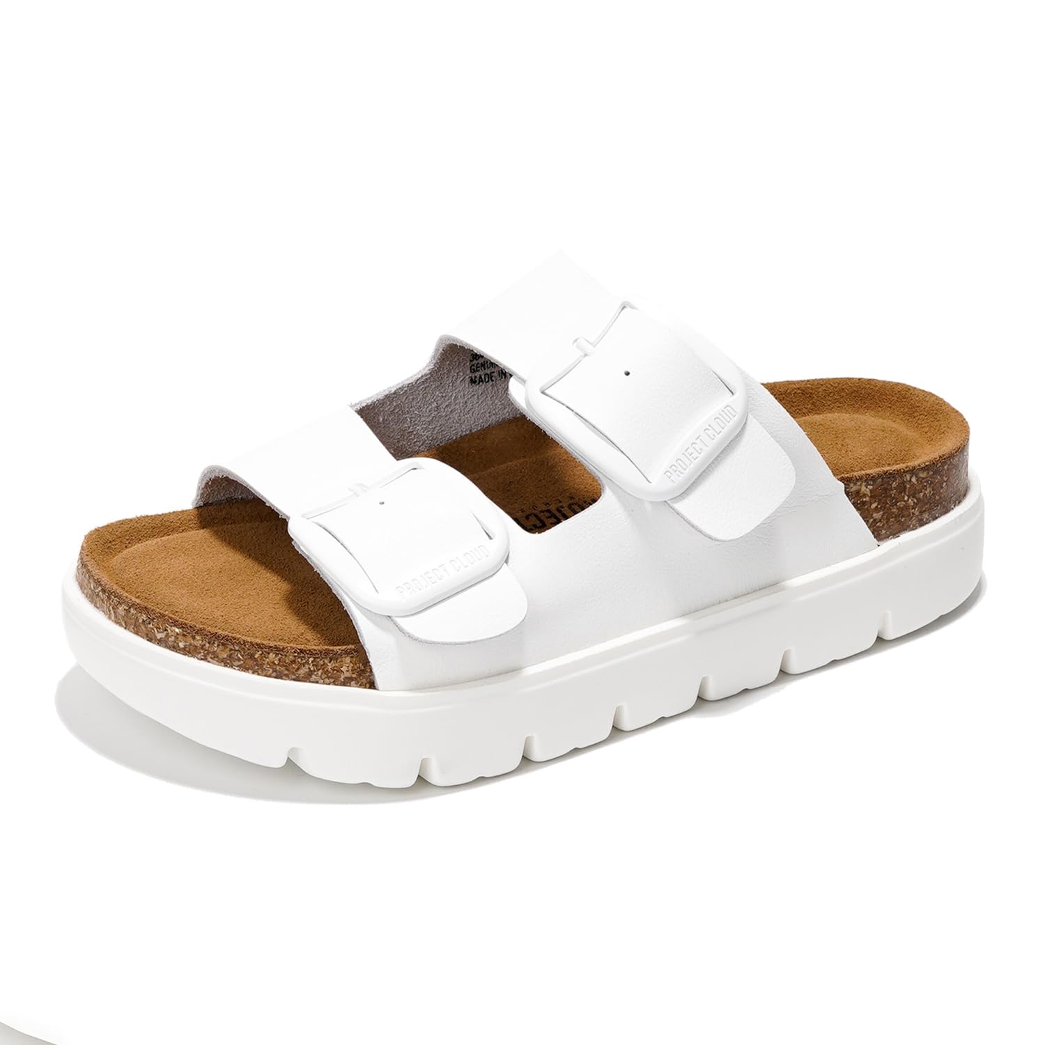 Project Cloud | "Greece Chunky" Genuine Leather Platform Sandals Women | Lightweight | Anti-Slip